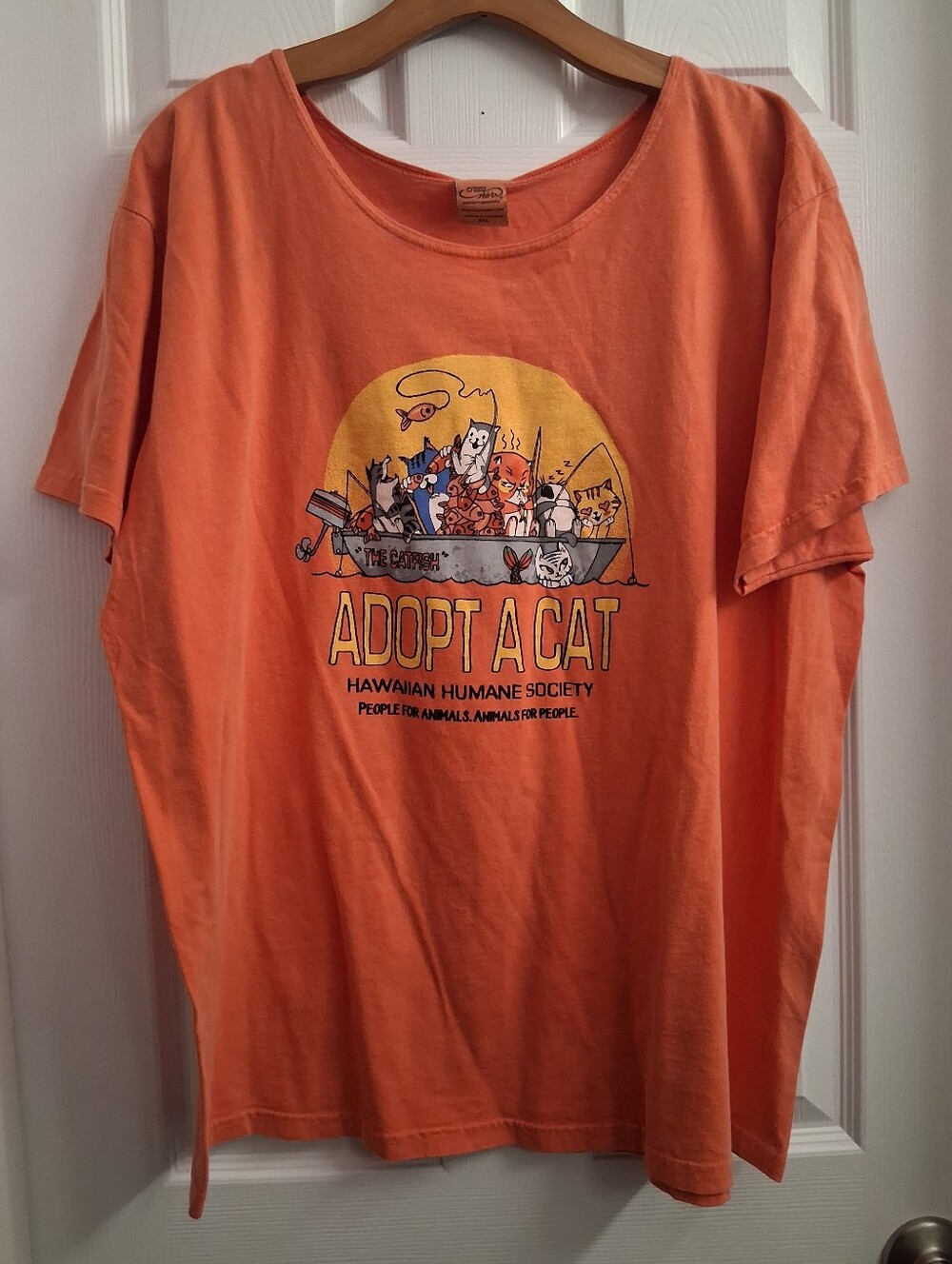Hawaiian Humane Society Crazy Shirts T Shirt Orange XXL